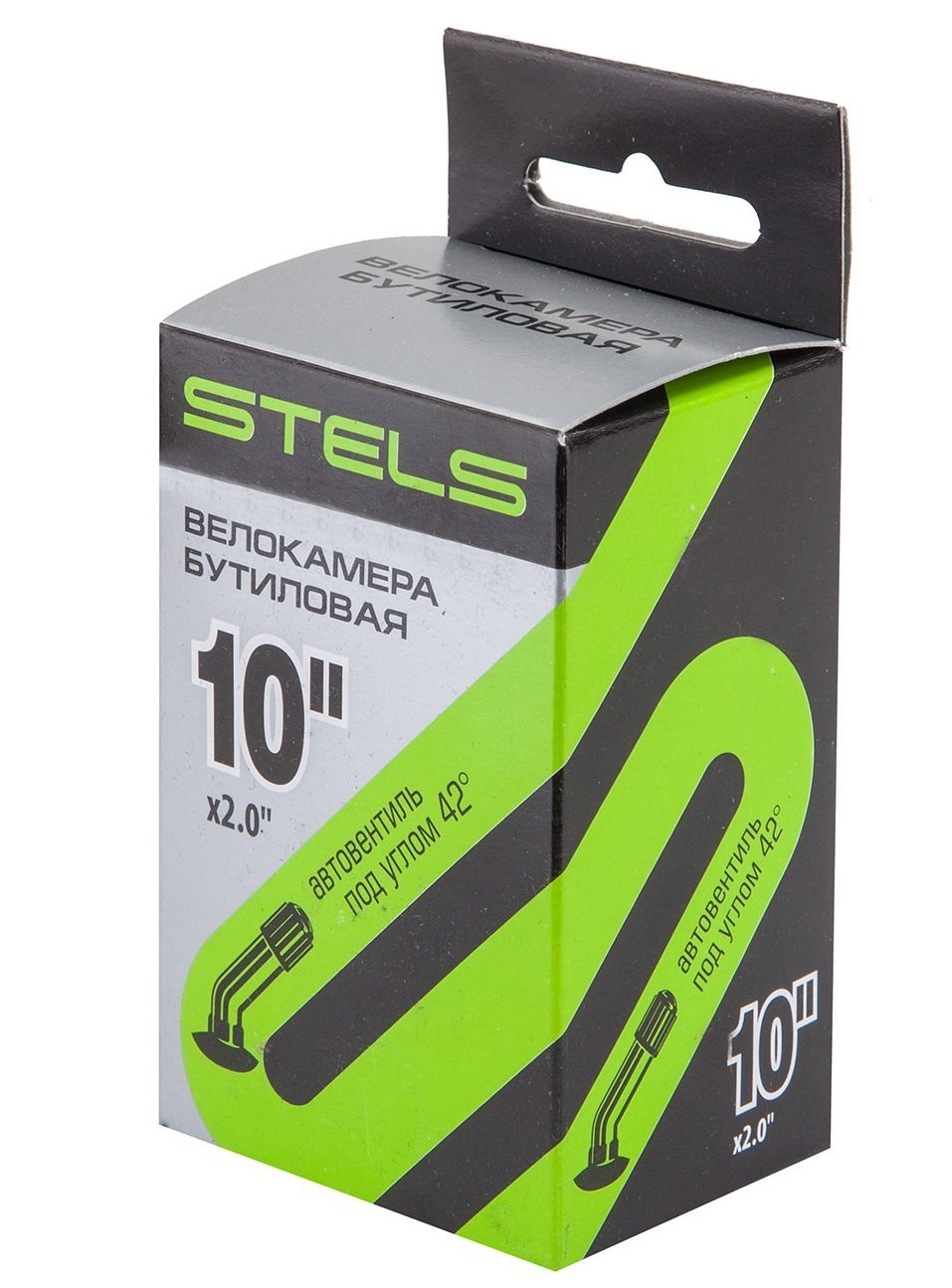 Велокамера STELS 10" x 2.0 гнутый автовентиль, в инд. упаковке